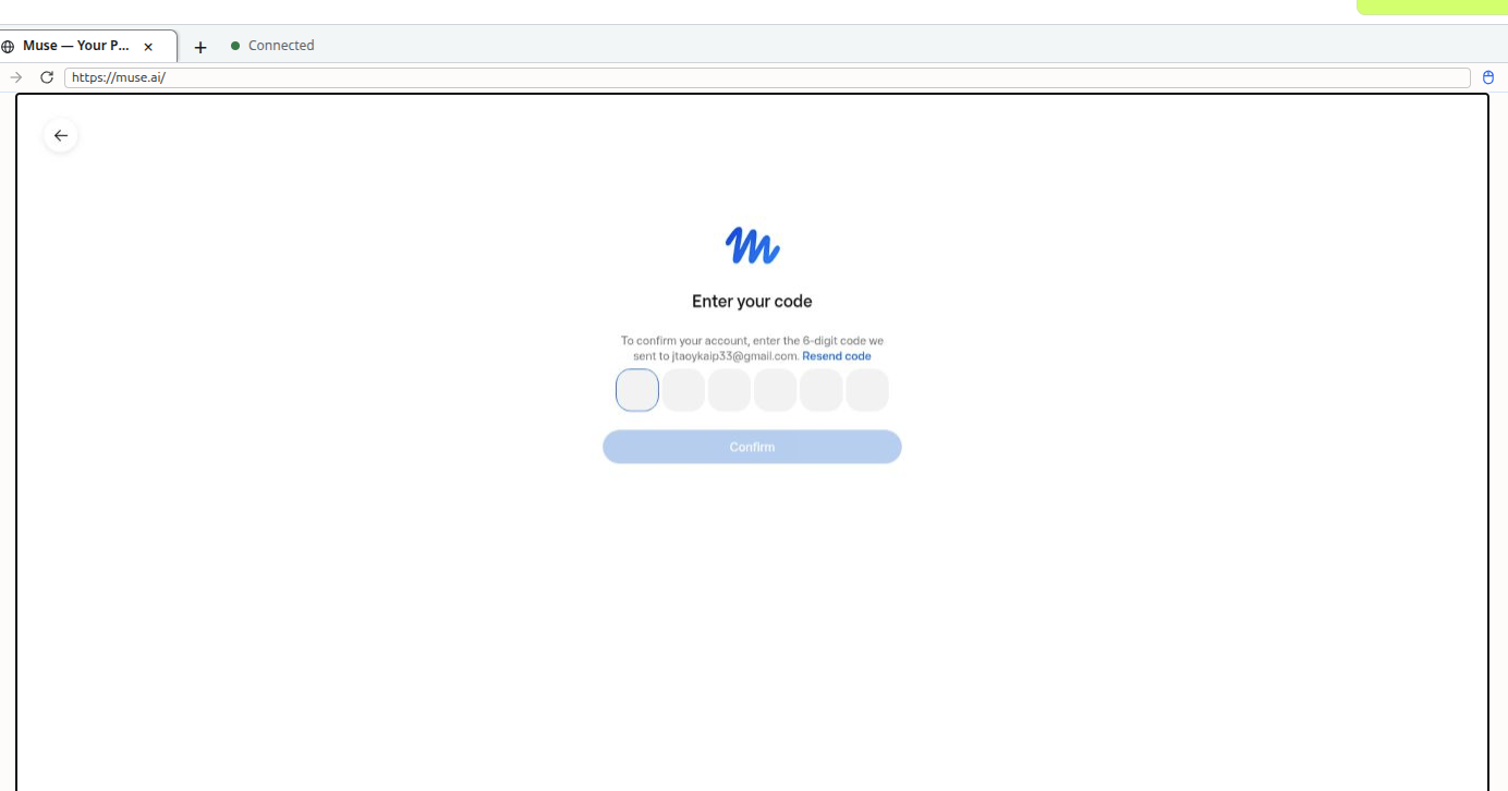 图4 输入邮箱验证码